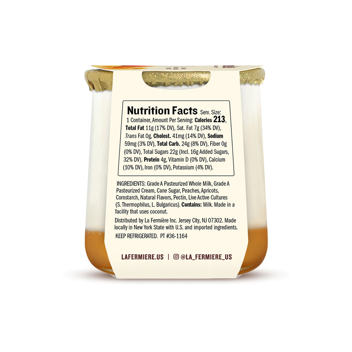 Wholesale La Fermière Peach Apricot Yogurt 4.9oz Cup- Bulk