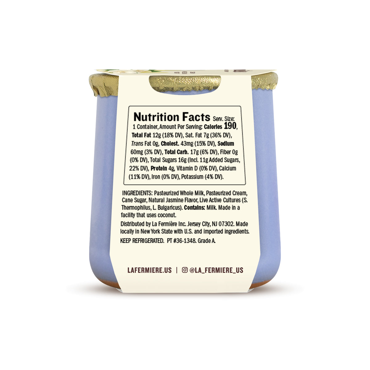 Wholesale La Fermière Jasmine Yogurt 4.9oz Cup- Bulk