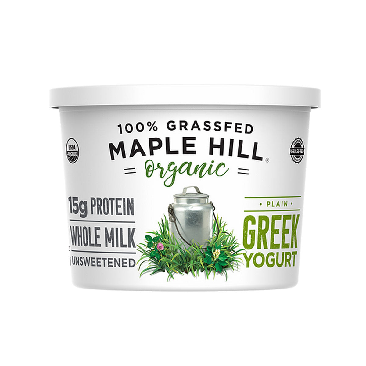 BoxNCase Organic Grassfed Whole Greek Yogurt 16 Oz Jar