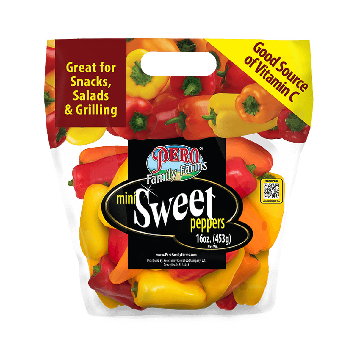 Wholesale Pero Family Farms Mini Sweet Peppers 1 lb Bag- Bulk