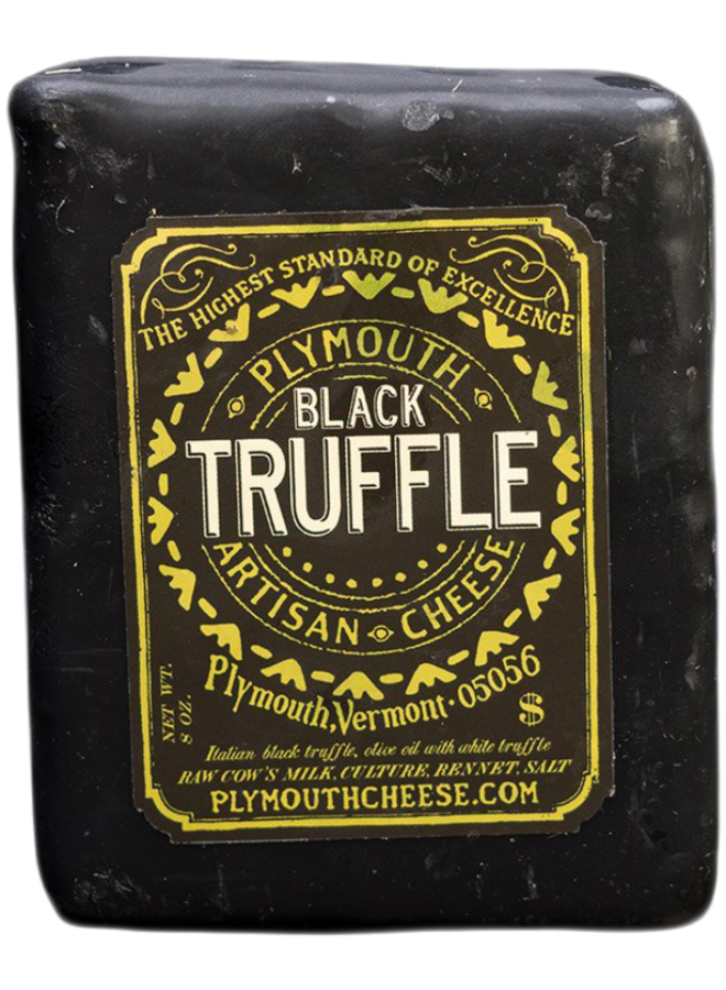 Plymouth Black Truffle Cheddar cheese Black Wax 8oz 12ct