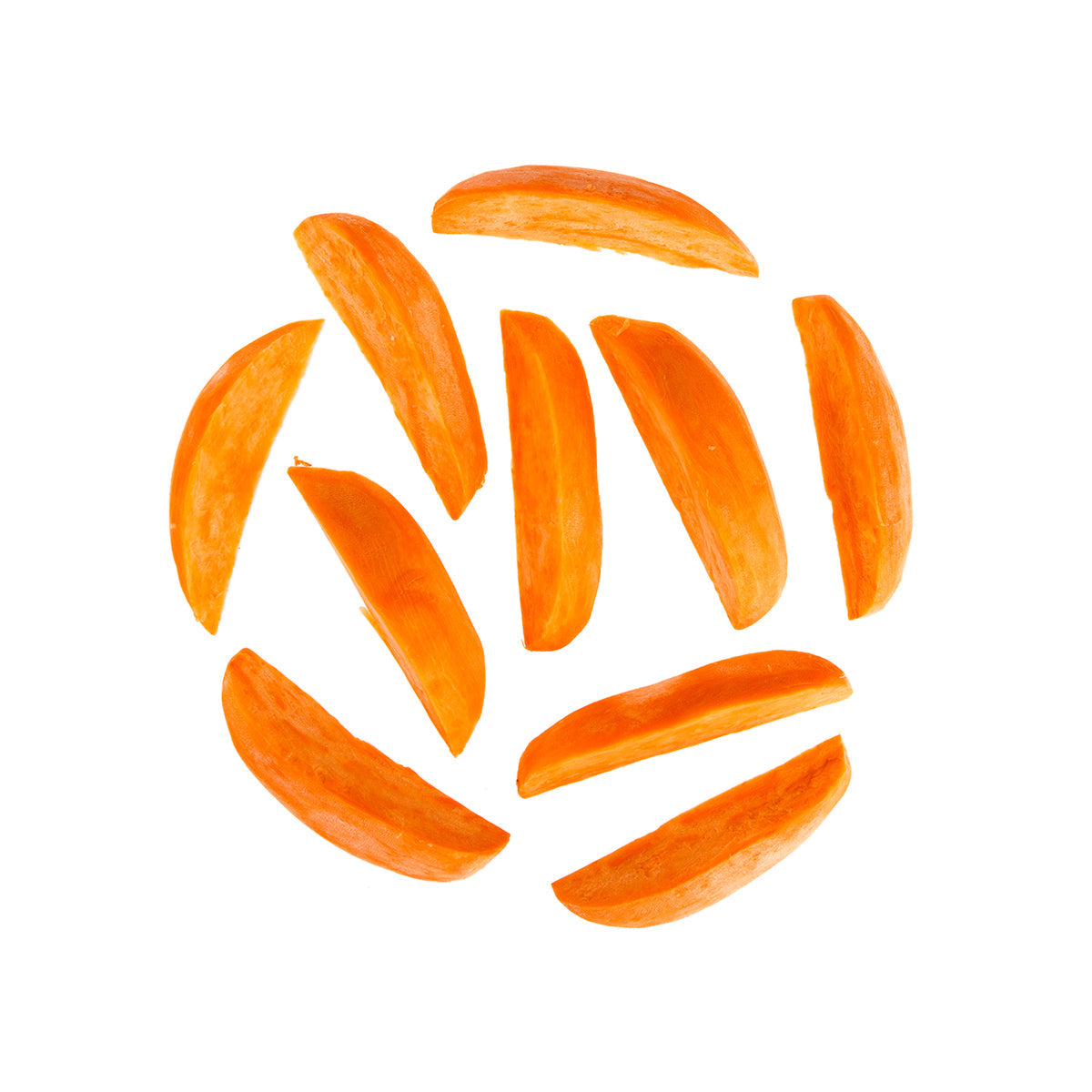 Wholesale BoxNCase Peeled Sweet Potato Wedges 10 LB-2ct Case Bulk