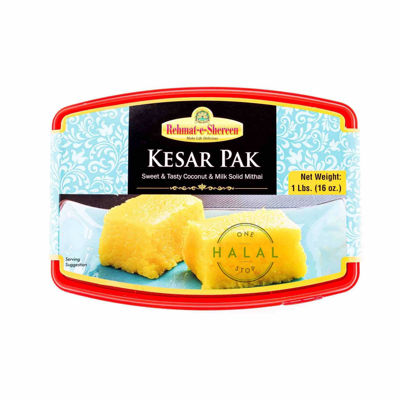 Rehmat E Shereen Coconut Burfee/KesarPak 1lb