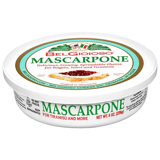BelGioioso Mascarpone Italian Sweet Cream Cheese 8oz 12ct