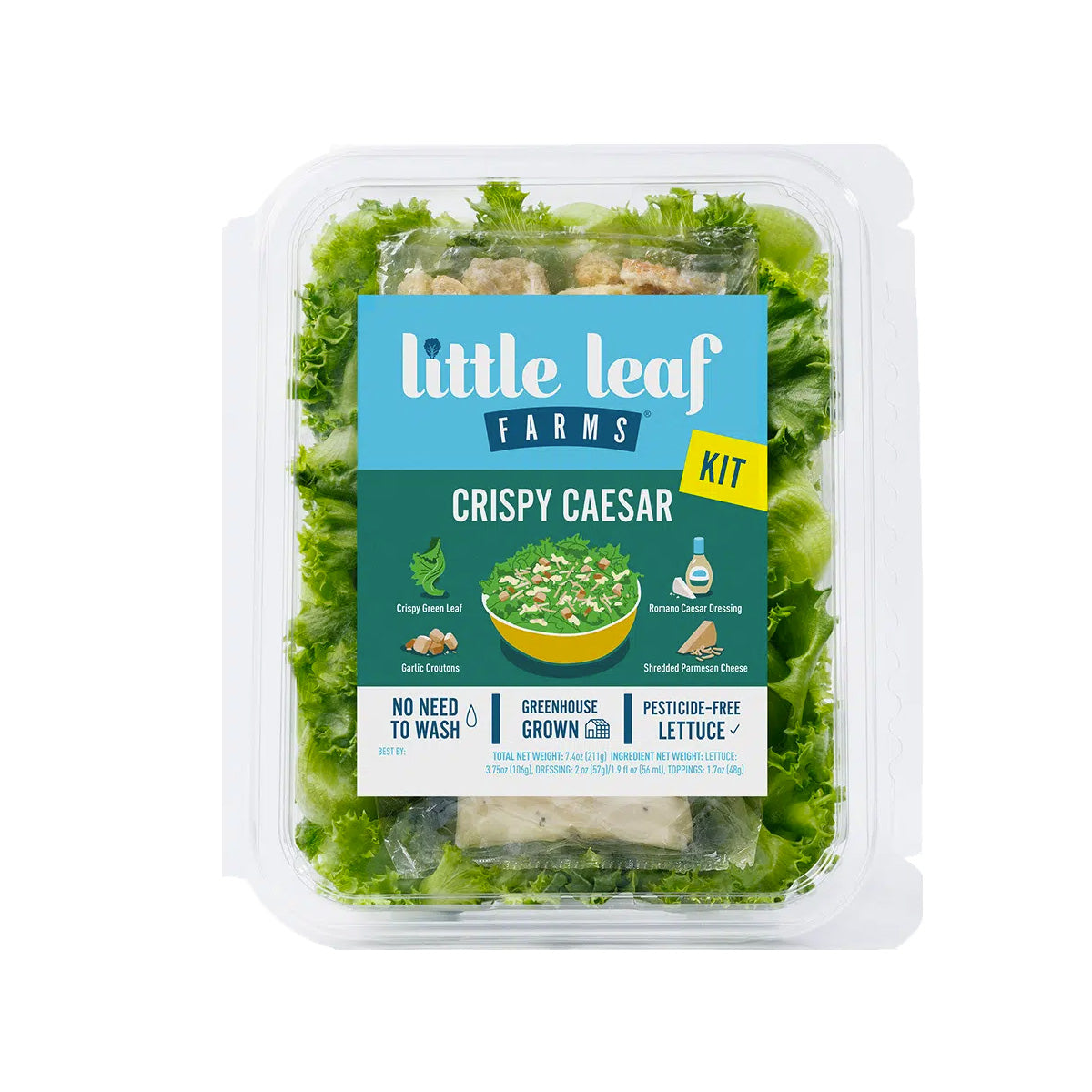 Wholesale Little Leaf Farms Crispy Caesar Salad Kit 7.4 OZ-6ct Case Bulk