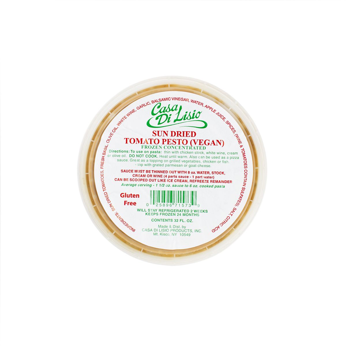Wholesale Casa Di Lisio Sun Dried Tomato Vegan Pesto 32 OZ- Bulk