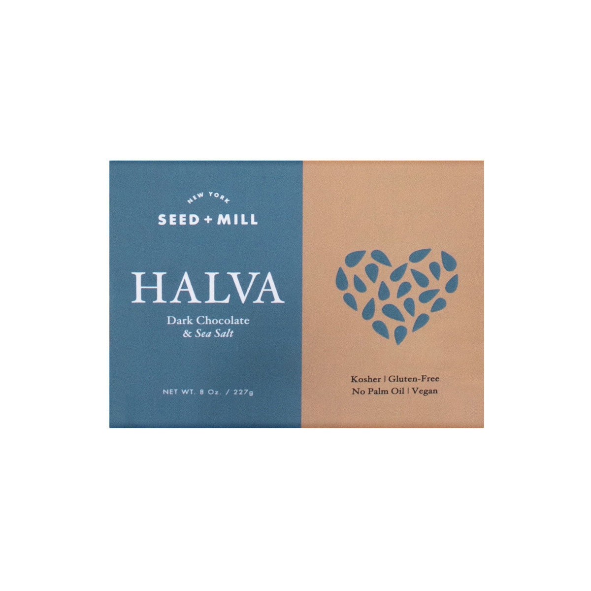 Wholesale Seed + Mill Dark Chocolate & Sea Salt Halva 8 OZ-12ct Case Bulk