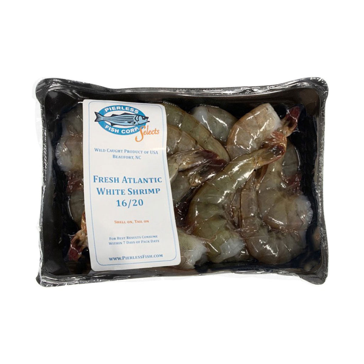 Wholesale Pierless Fish Wild Caught Shell On Atlantic White Shrimp 16 - 20- Bulk