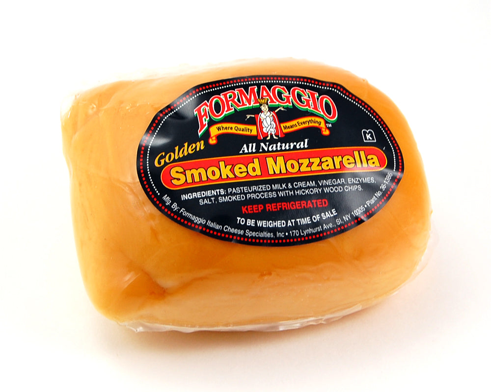 Wholesale Formaggio Cheese Golden Smoked Mozzarella 8 oz- Bulk