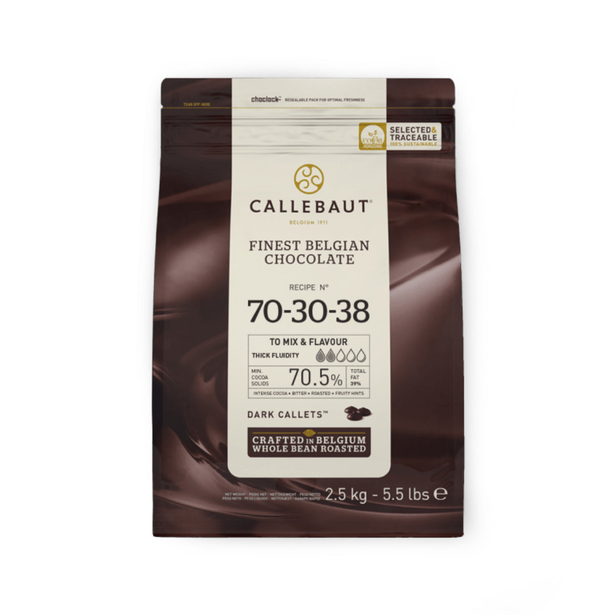 Wholesale Callebaut Dark Chocolate Callets 70-30- Bulk