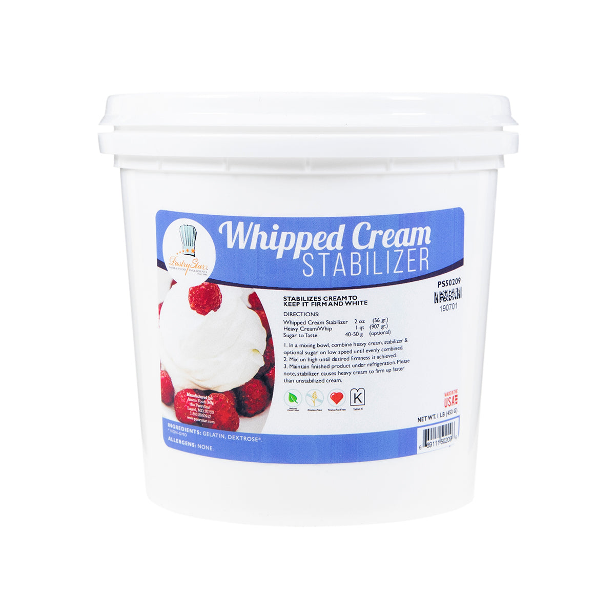 Wholesale BoxNCase Whipped Cream Stabilizer 1 lb Tub- Bulk