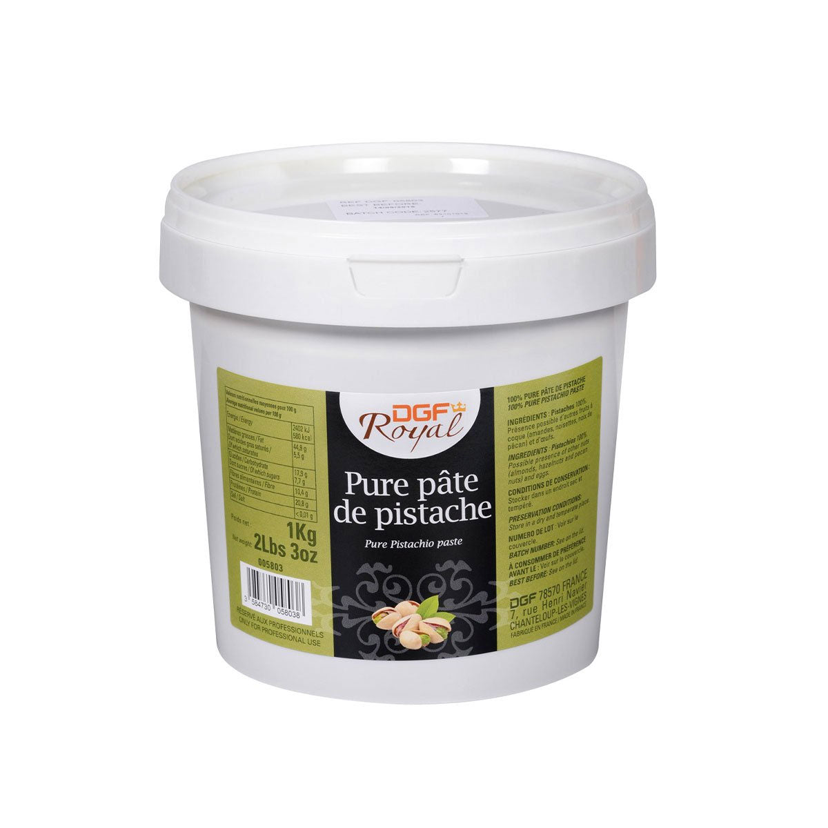 Wholesale Dgf Pure Pistachio Paste-1 KG Bulk