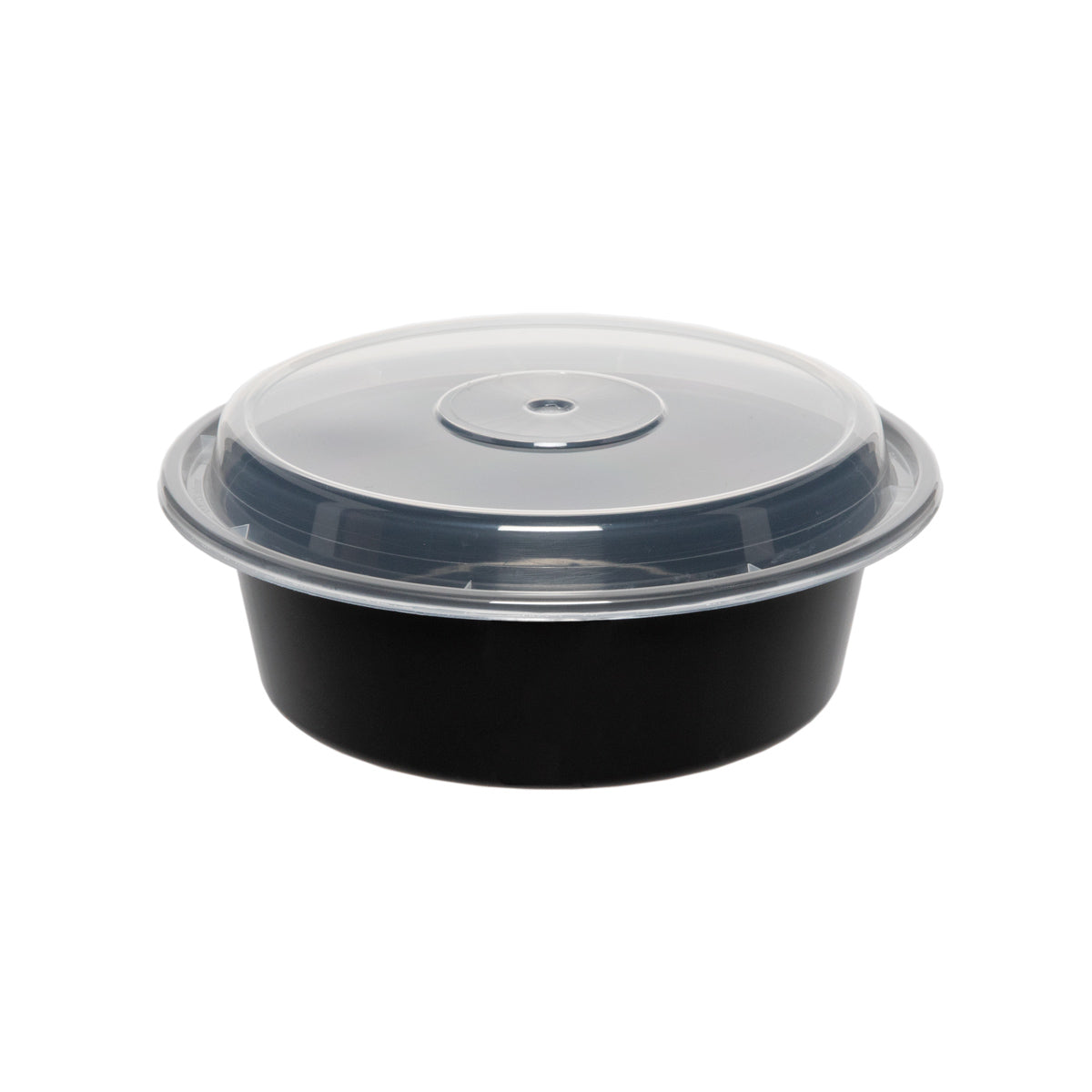 BoxNCase Round Plastic To Go Container with Lid 24 OZ