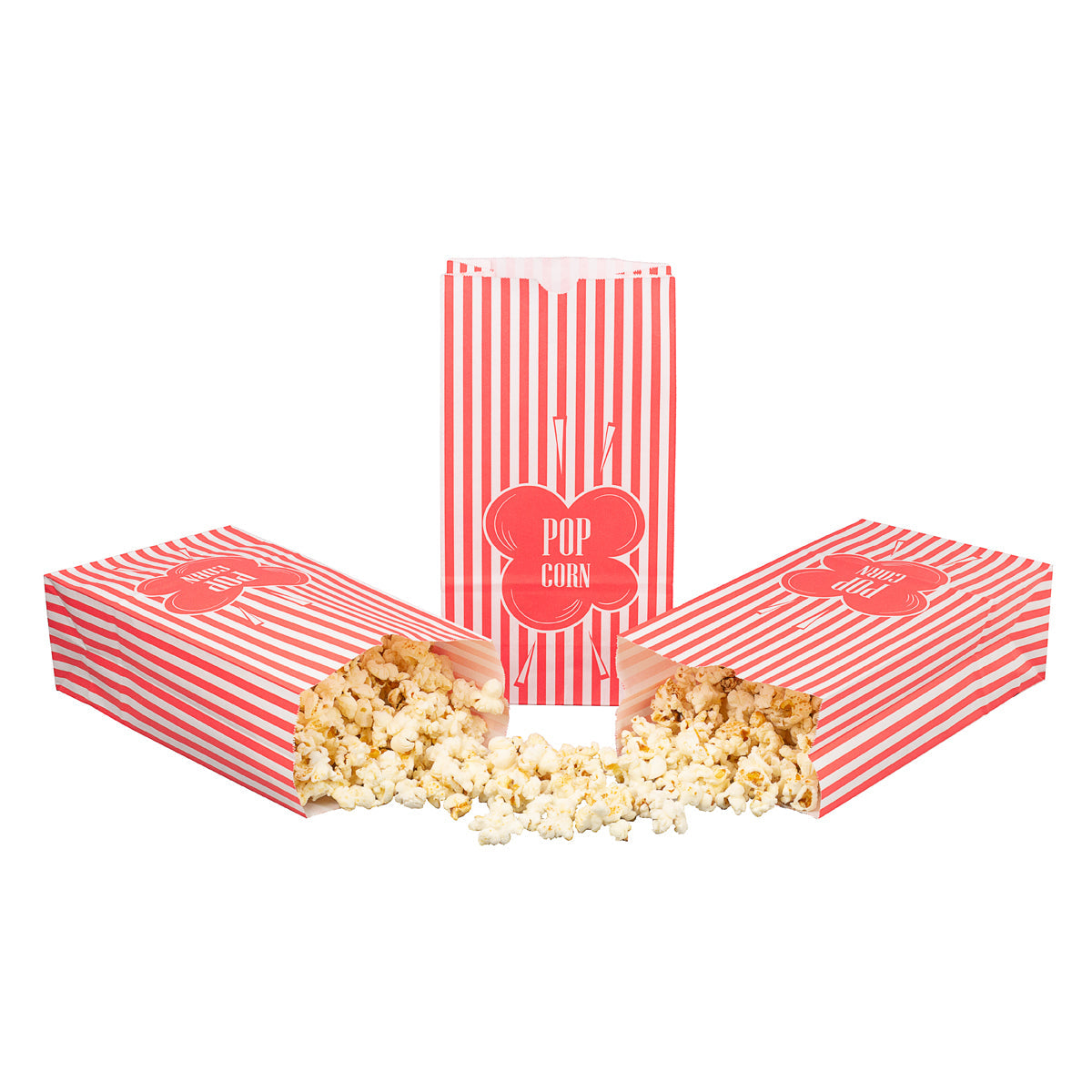 Wholesale Restaurantware 2 oz Red Paper Popcorn Bag- Bulk