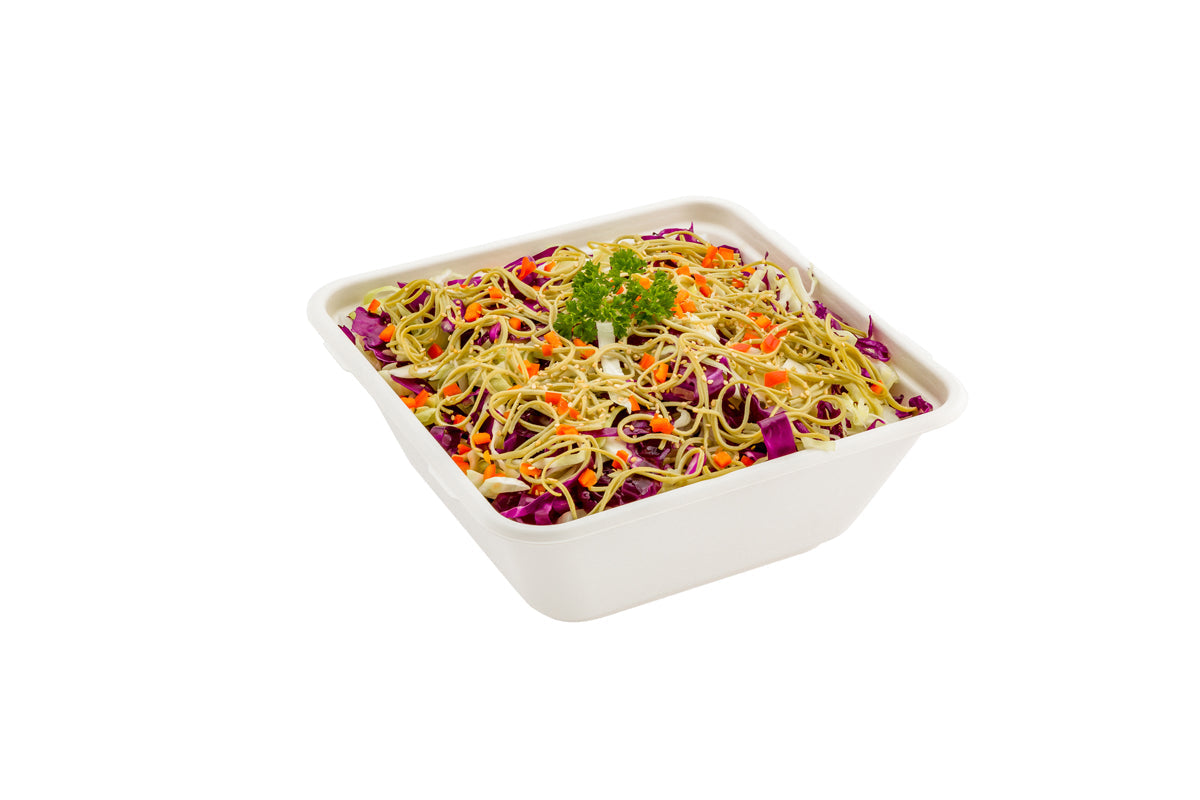 Wholesale Restaurantware 128 oz Square White Sugarcane Serving Bowl- Bulk