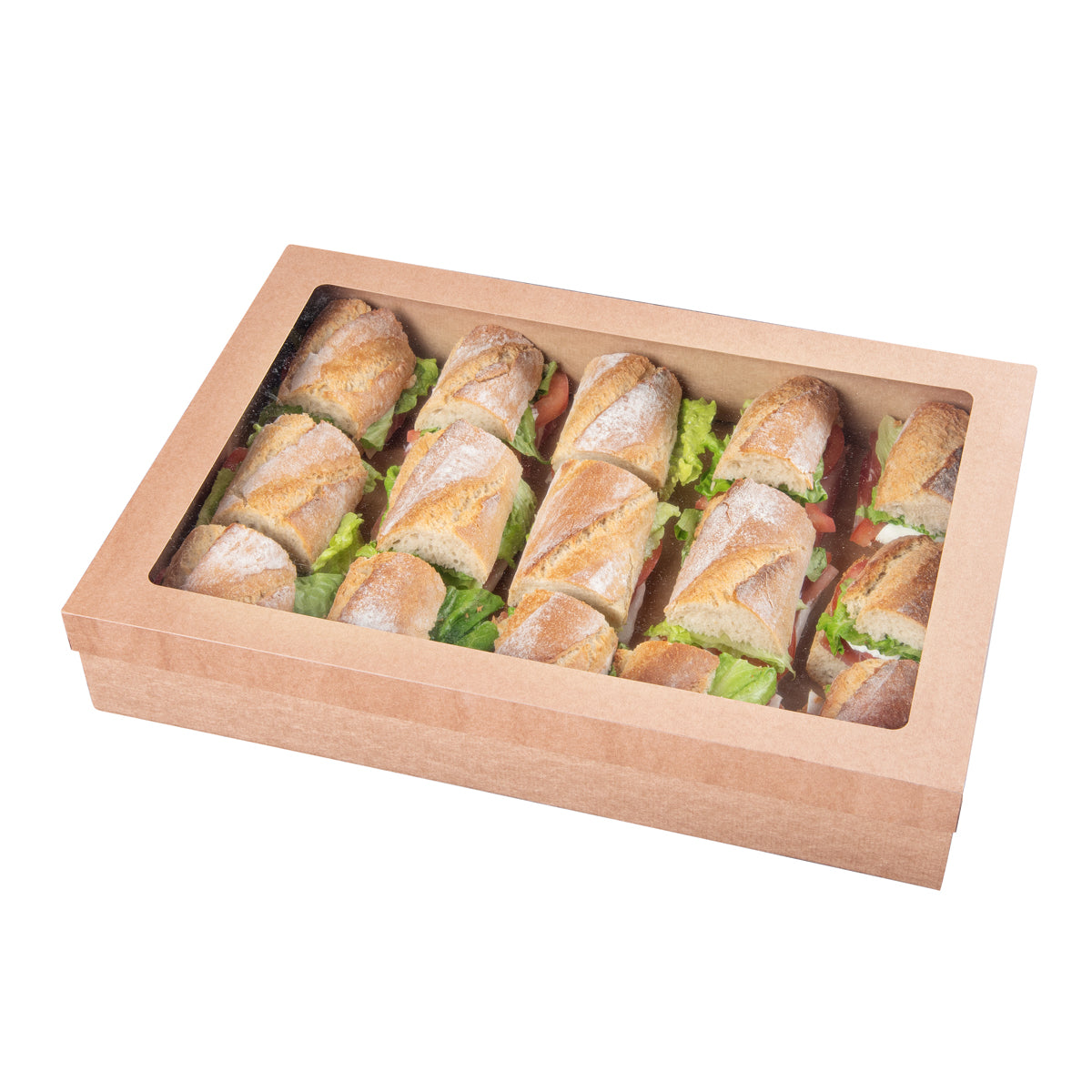 Wholesale Restaurantware Rectangle Kraft Paper Catering Box 10 CT-10ct Case Bulk