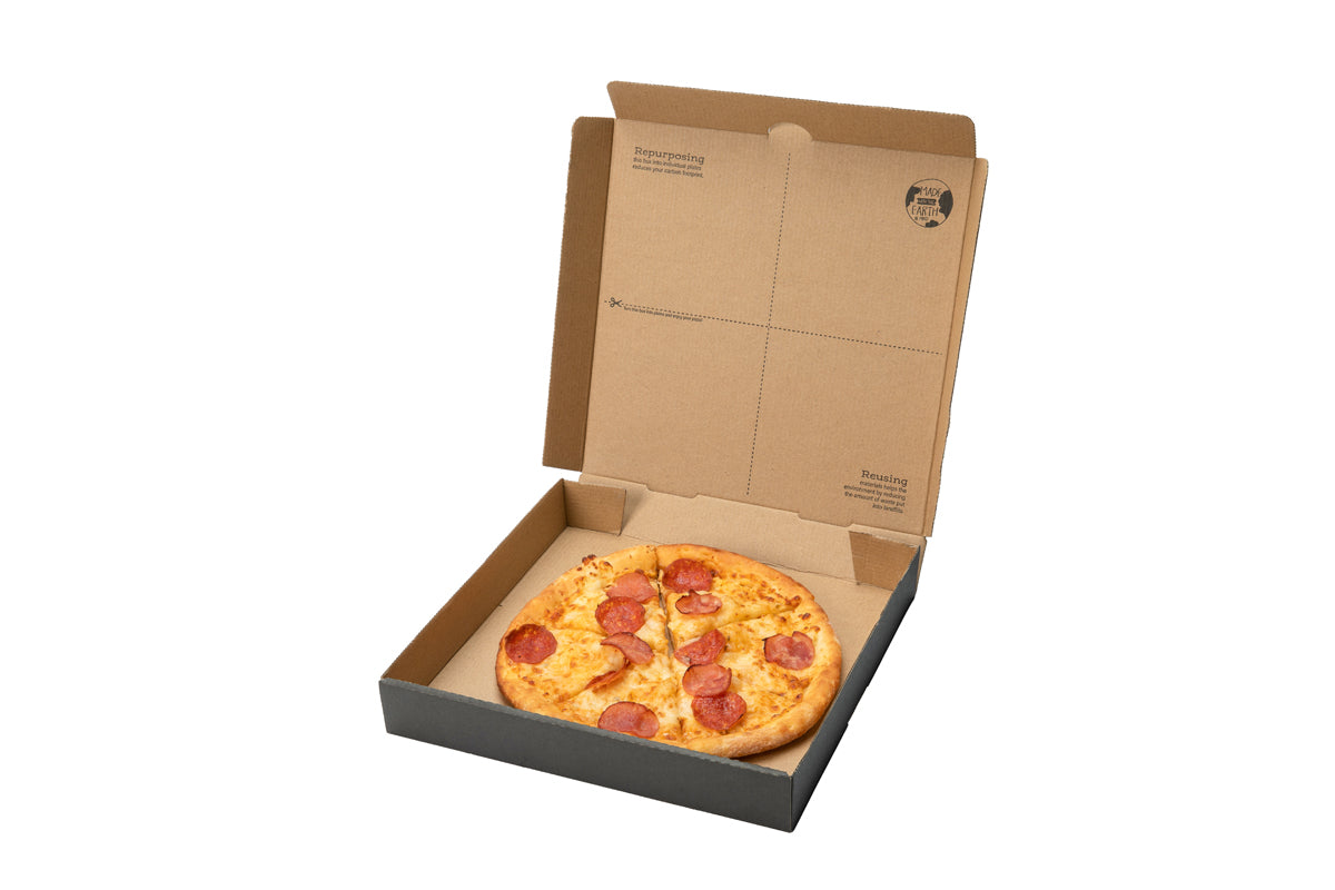 Wholesale Restaurantware Kraft & Black Paper Corrugated Pizza Box- Bulk
