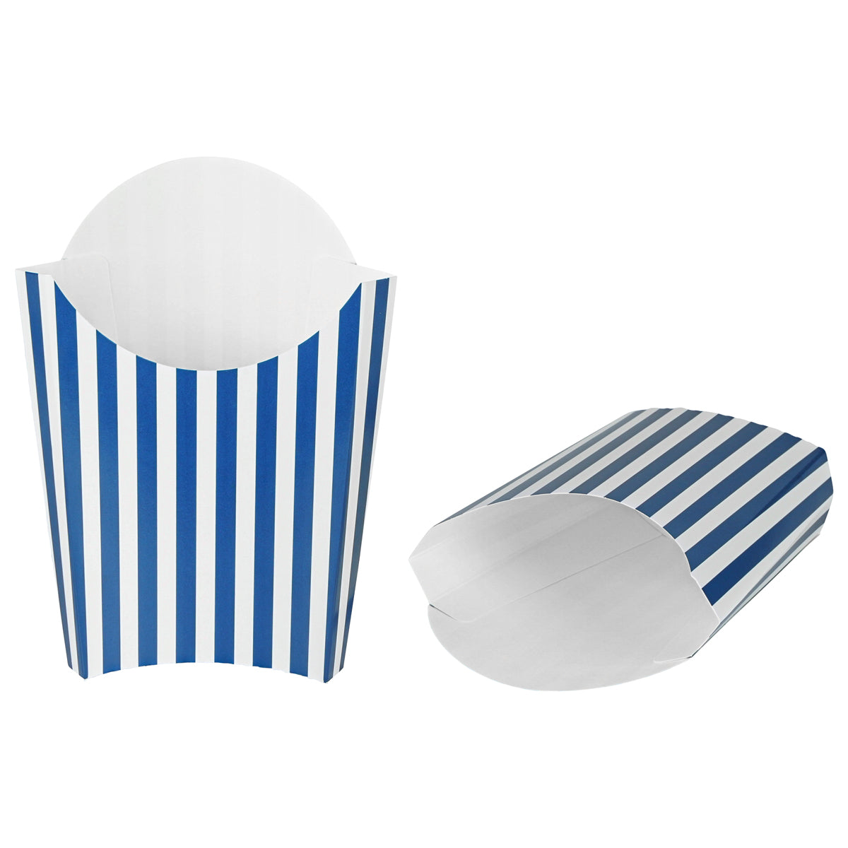 Wholesale Restaurantware 4 oz Blue & White Stripe Paper Container-100 CT Bulk