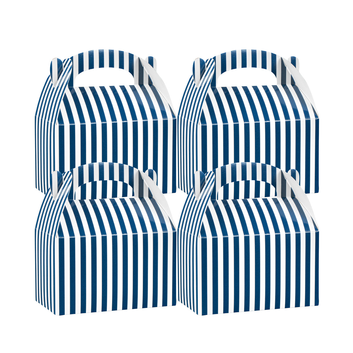 Restaurantware Blue & White Stripe Paper Lunch Box 25 CT