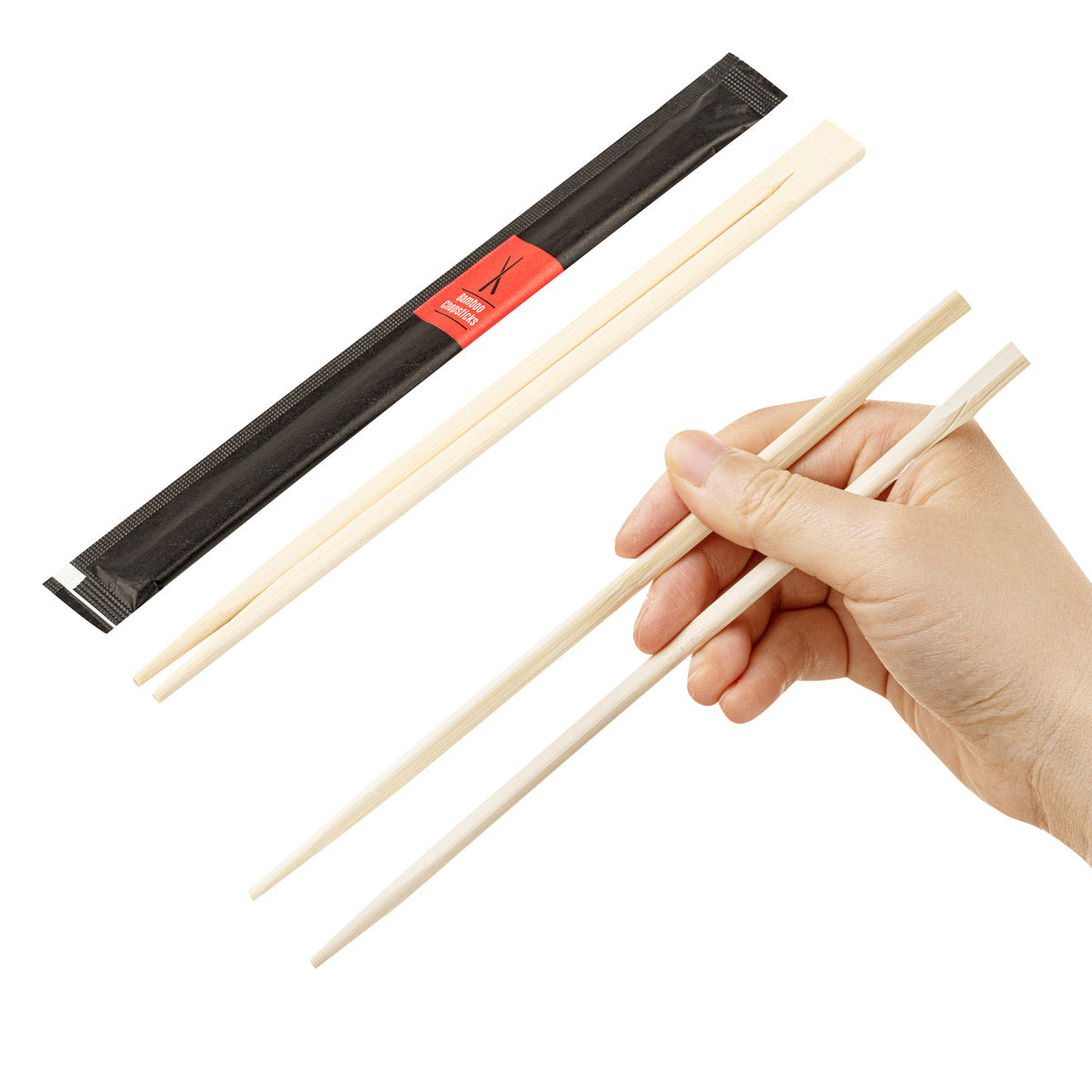 Wholesale Restaurantware Natural Bamboo Twin Chopsticks - Wrapped - 8.25in 100 CT- Bulk