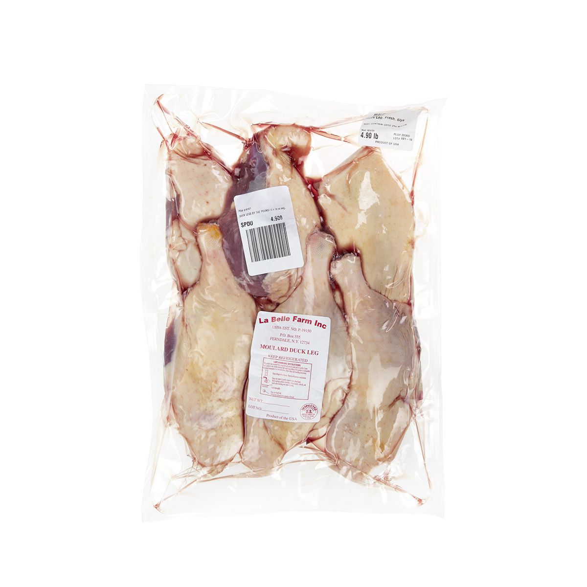 Wholesale La Belle Farm Air Chilled Duck Legs 6 Piece- Bulk