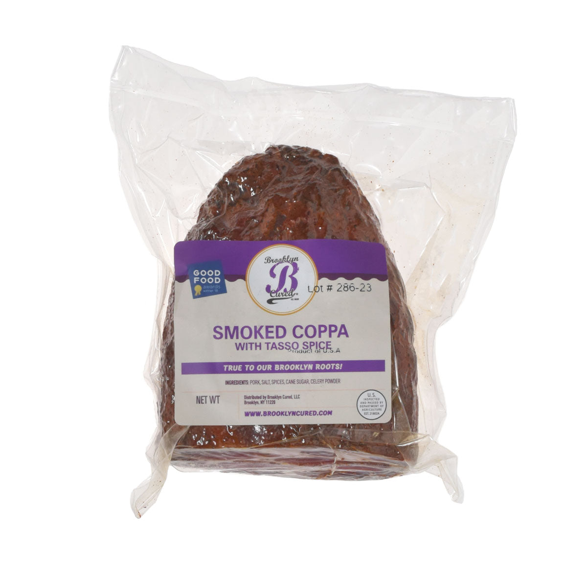 Wholesale Brooklyn Cured Smoked Coppa with Tasso Spice- Bulk