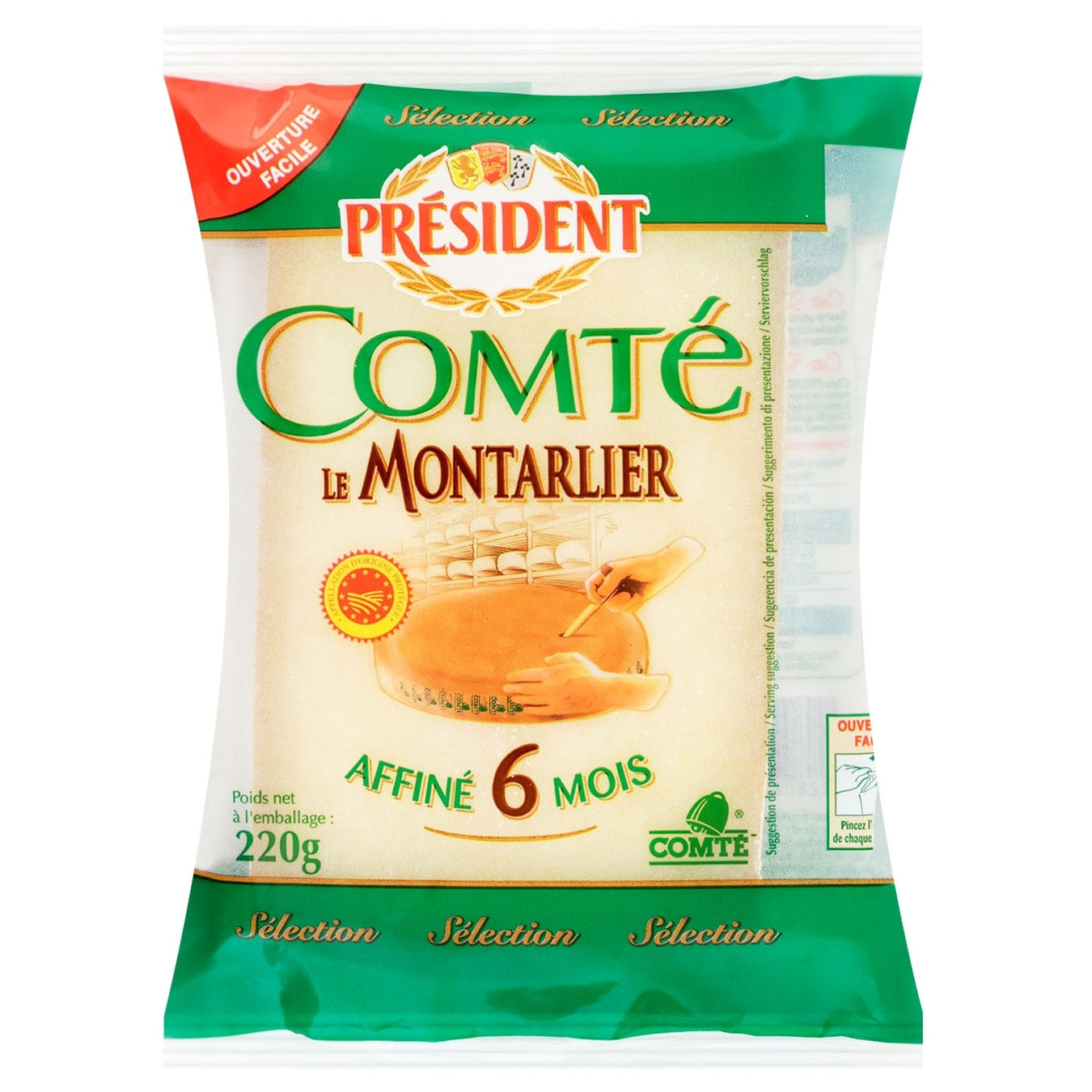 President Comte Cheese 45% 220g 7ct