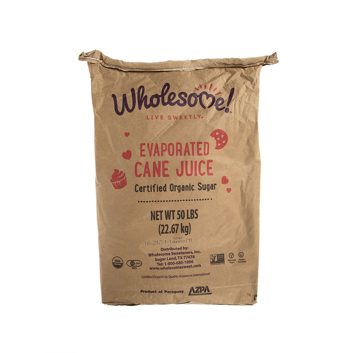 Wholesale Wholesome Organic Cane Sugar- Bulk