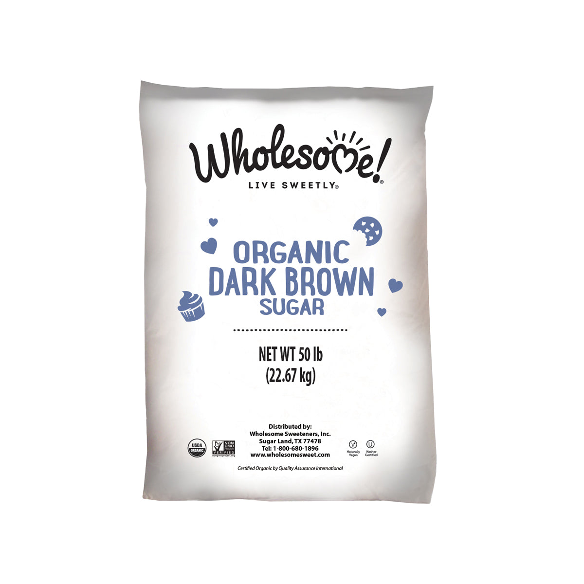 Wholesale Wholesome Sweeteners Organic Dark Brown Sugar- Bulk