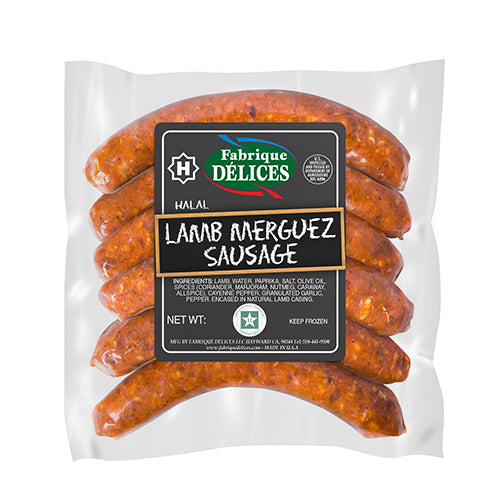 Fabrique Delices Lamb Merguez Sausage (Halal Certified) .75lb