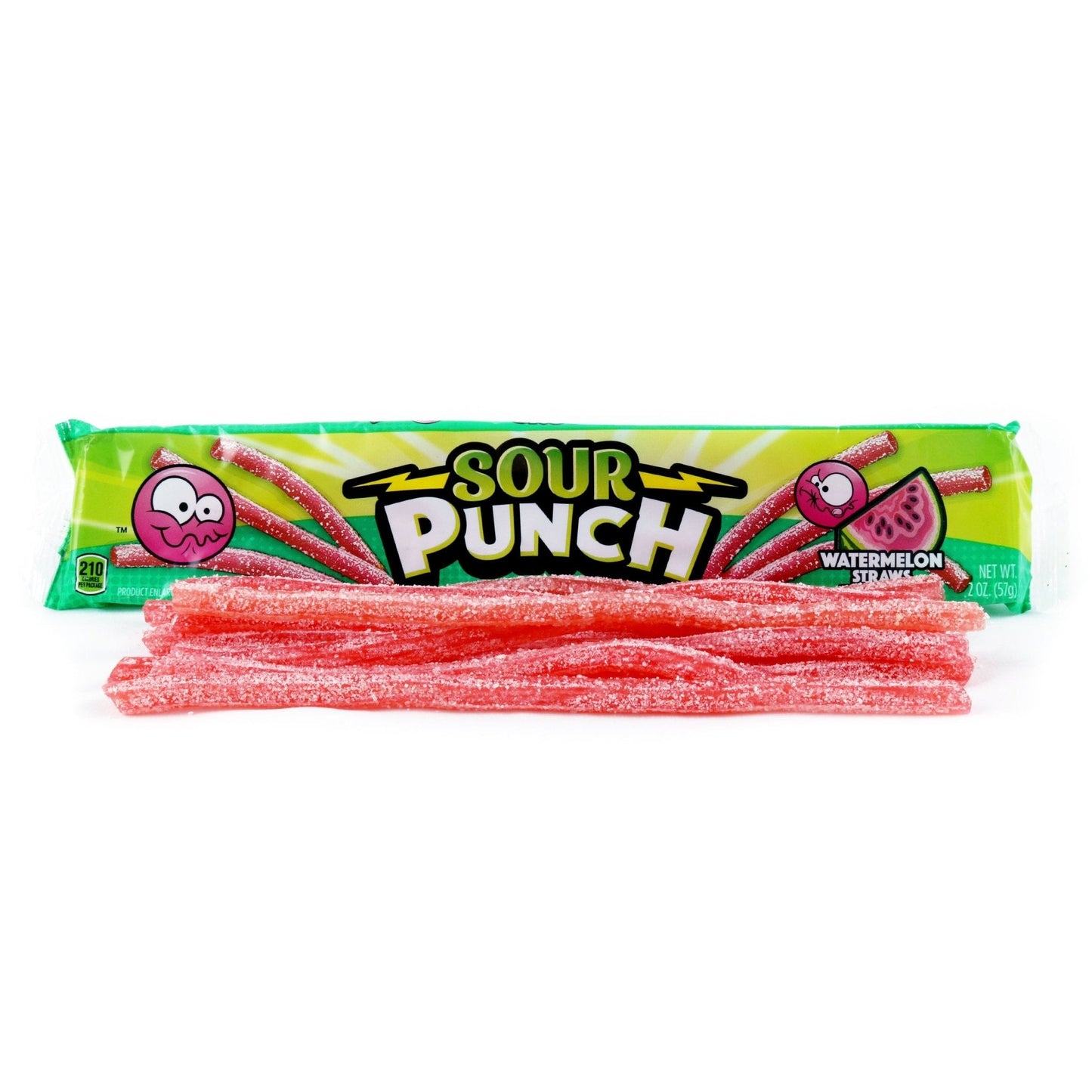 Wholesale Sour Punch Watermelon Straws 24 Pack 2oz Bags- Bulk