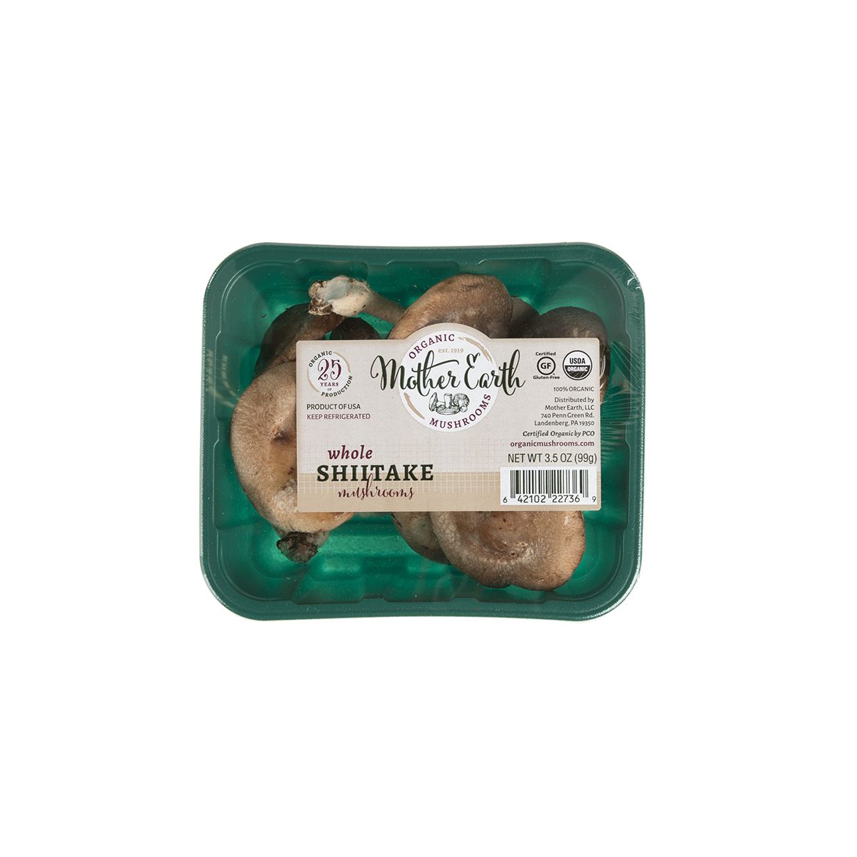 Wholesale Mother Earth Organic Whole Shiitake Mushrooms 3.5 OZ- Bulk