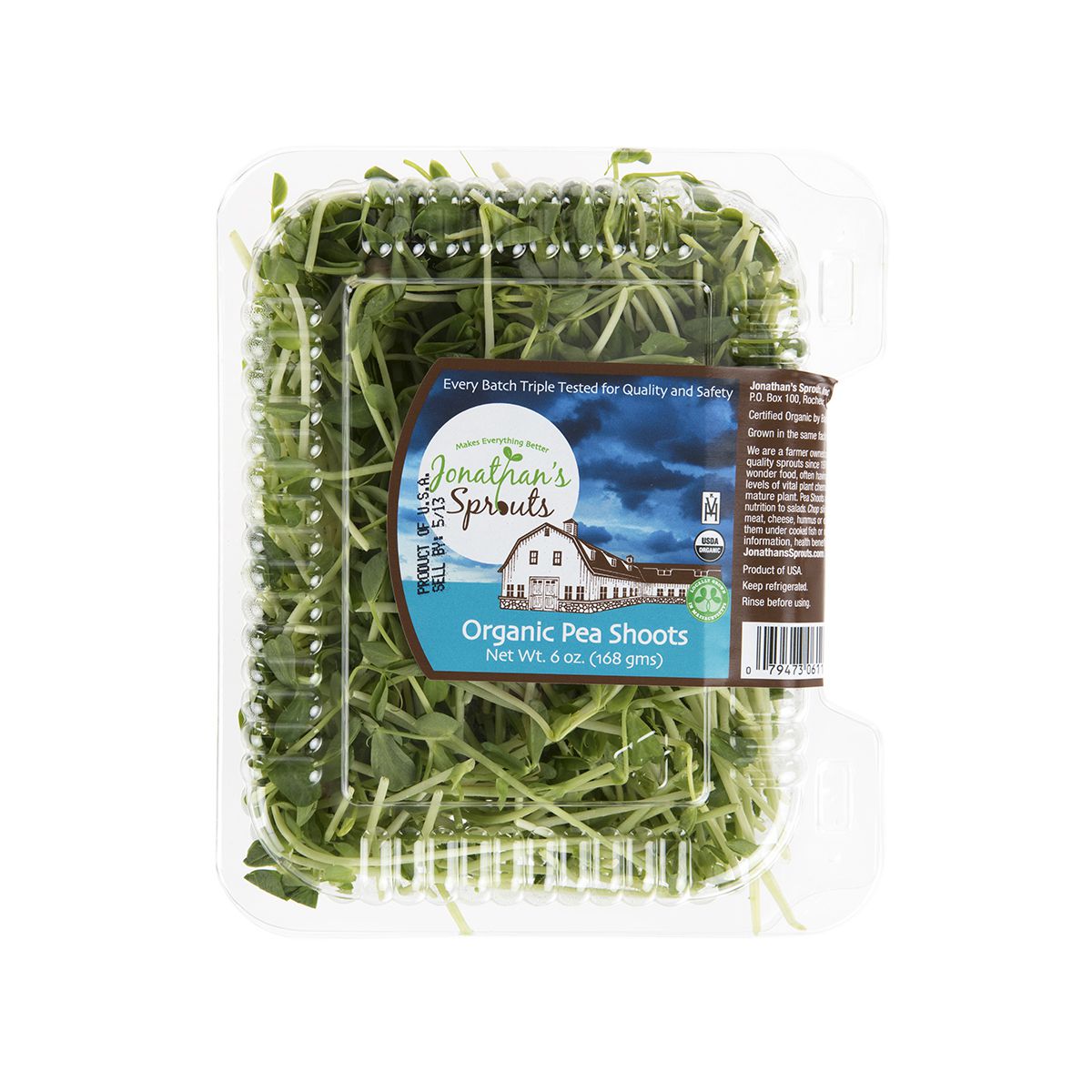 Wholesale BoxNCase Organic Pea Shoots 6 Oz Box- Bulk