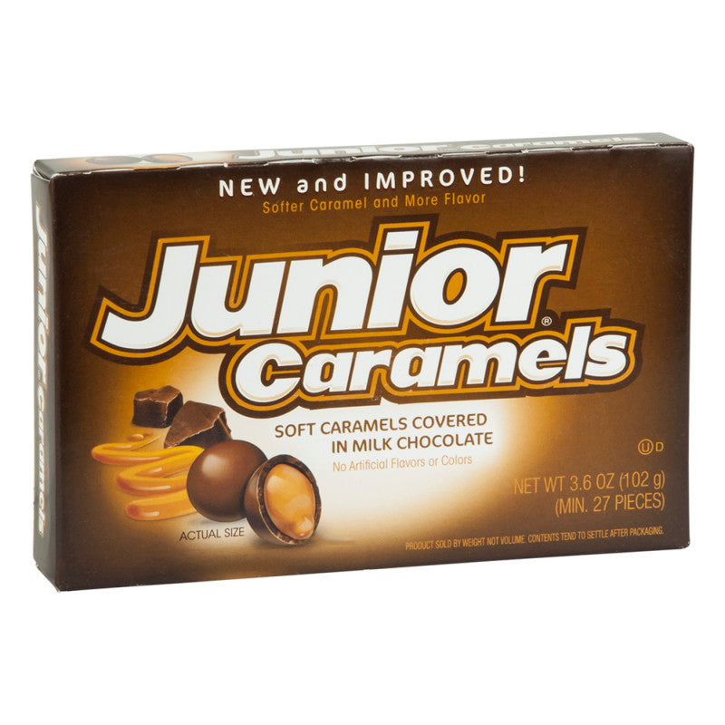 Wholesale Junior Caramels 3.6 Oz Theater Box- Bulk