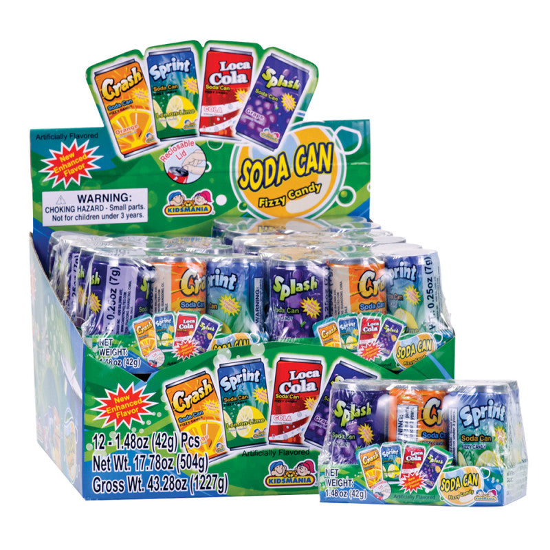 Wholesale Soda Can Fizzy Candy 1.48 Oz- Bulk
