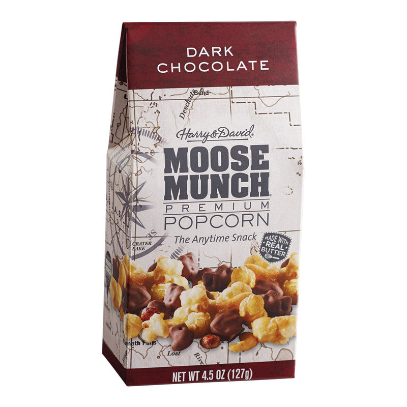 Wholesale Harry & David Dark Chocolate Moose Munch Popcorn 4.5 Oz Gable Box Bulk