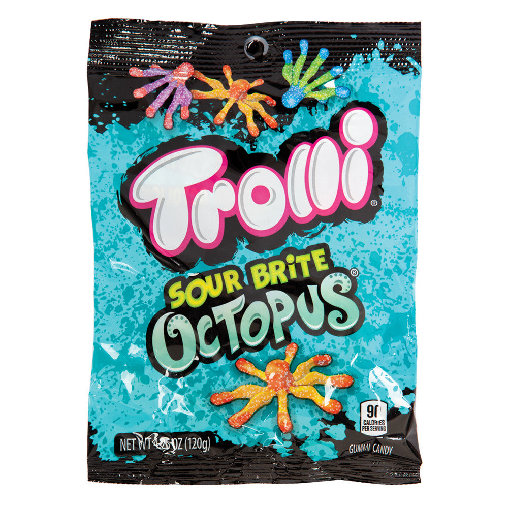 Wholesale Trolli Sour Brite Octopus 4.25 Oz Peg Bag- Bulk