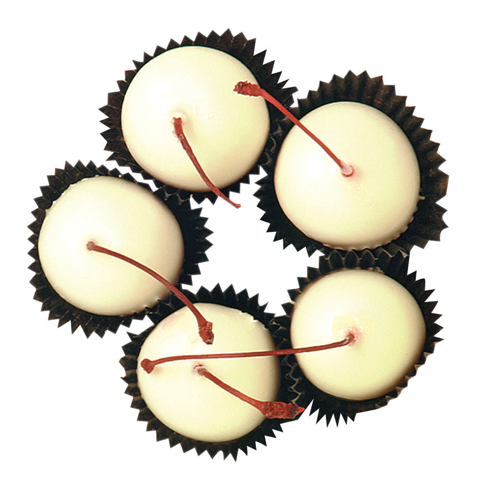 Wholesale BoxNCase White Chocolatey Coated Stem Cherries- Bulk