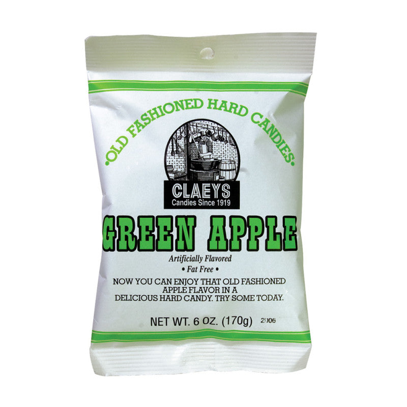 Wholesale Claey's Green Apple Drops 6 Oz Bag- Bulk
