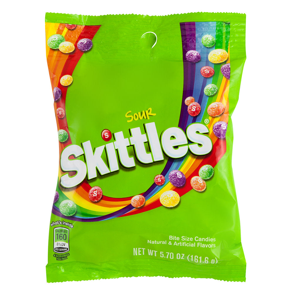 Wholesale Skittles Sour 5.7 Oz Peg Bag- Bulk