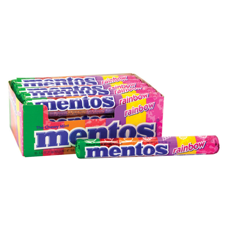 Wholesale Mentos Rainbow 1.32 Oz Roll- Bulk