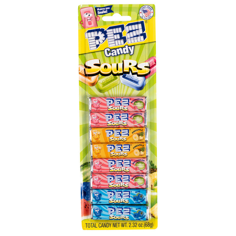 Wholesale Pez Sour Refill 8 Piece Blister Pack- Bulk