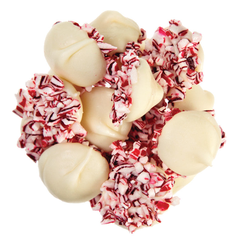 Wholesale BOX N CASE WHITE CHOCOLATEY CANDY NONPAREILS WITH CRUSHED PEPPERMINT Bulk