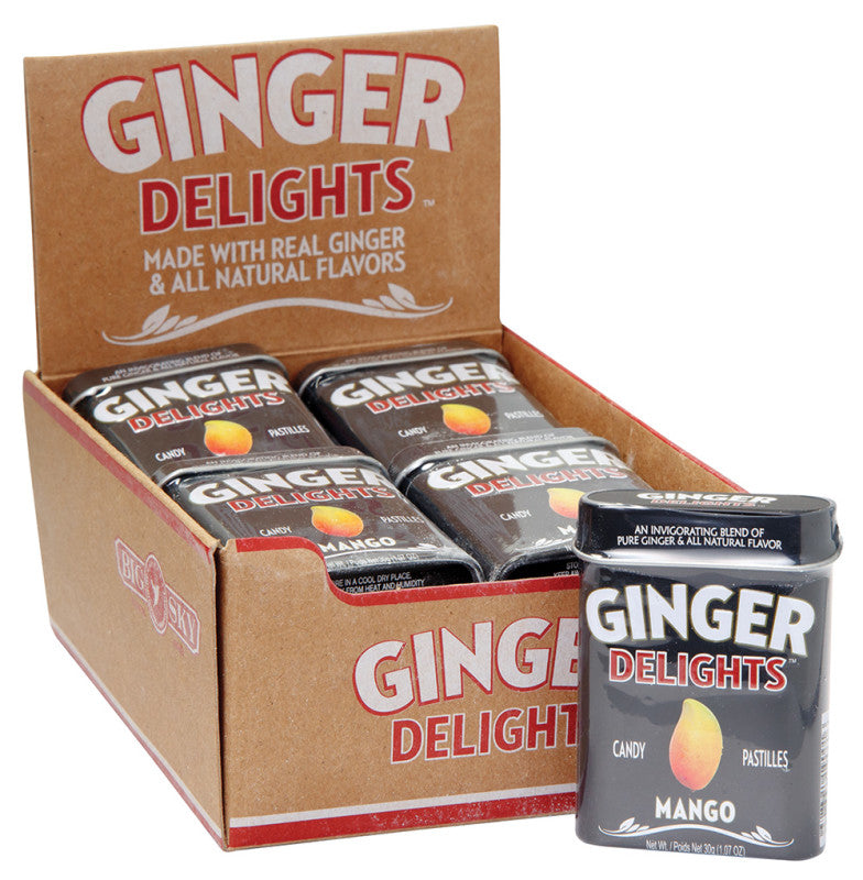 Wholesale Ginger Delights Mango 1.07 Oz Tin- Bulk
