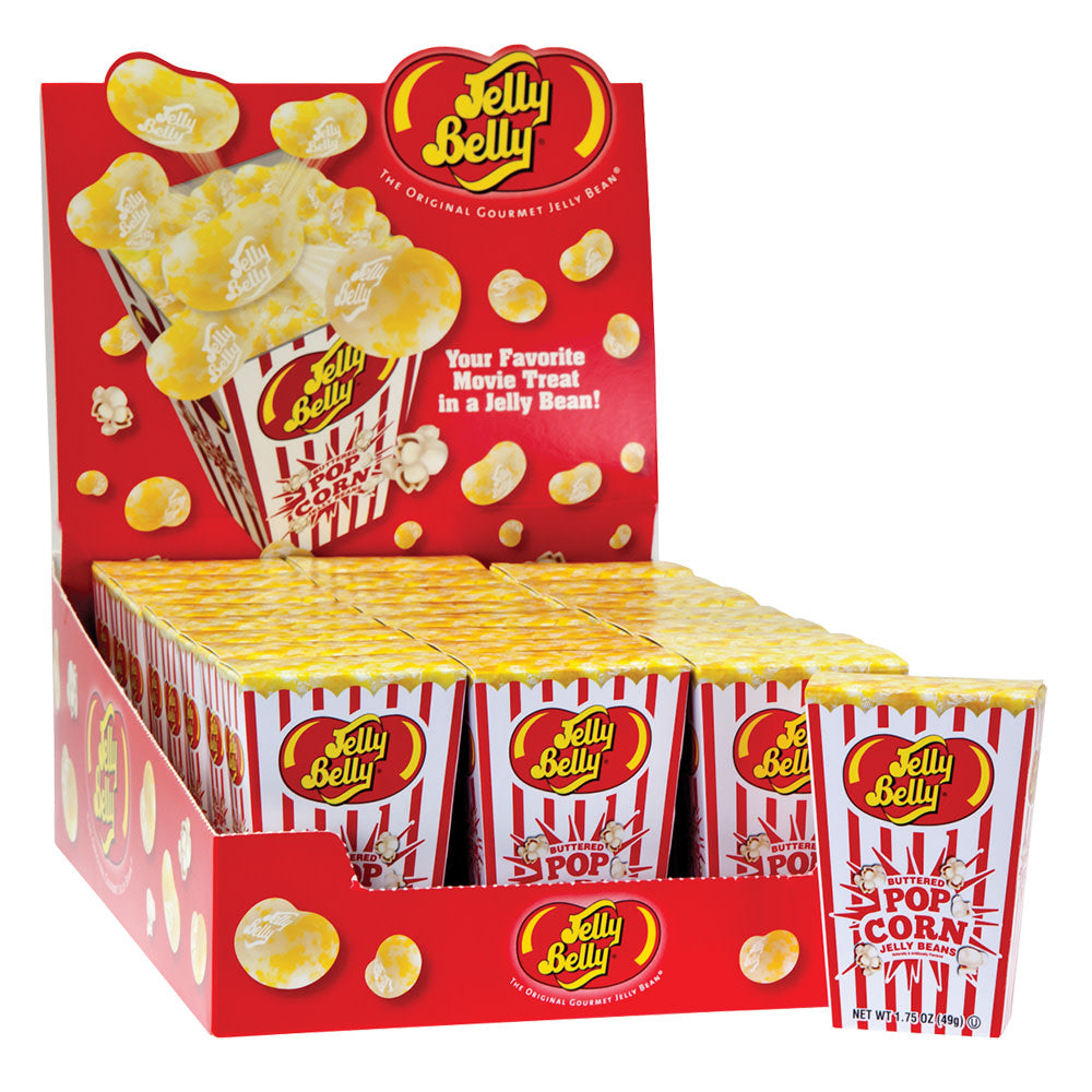 Wholesale Jelly Belly Buttered Popcorn Jelly Beans 1.75 Oz Box- Bulk