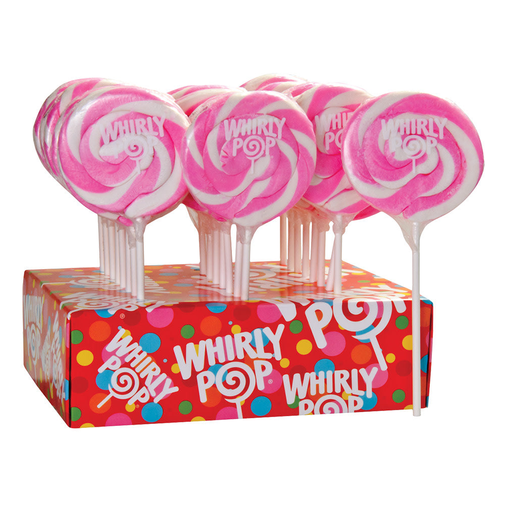 Wholesale Whirly Pop Bubble Gum Light Pink And White 1.5 Oz- Bulk