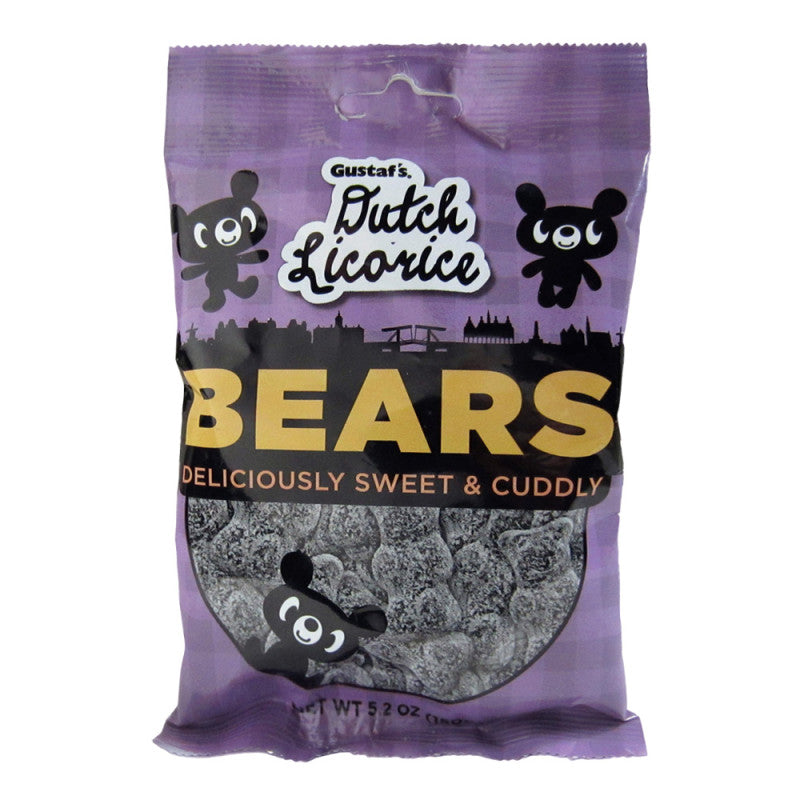 Wholesale Gustaf's Sugared Licorice Bears 5.2 Oz Peg Bag- Bulk