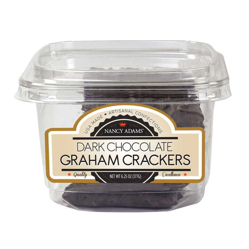 Wholesale Nancy Adams Dark Chocolate Graham Crackers 6.25 Oz Tub Bulk