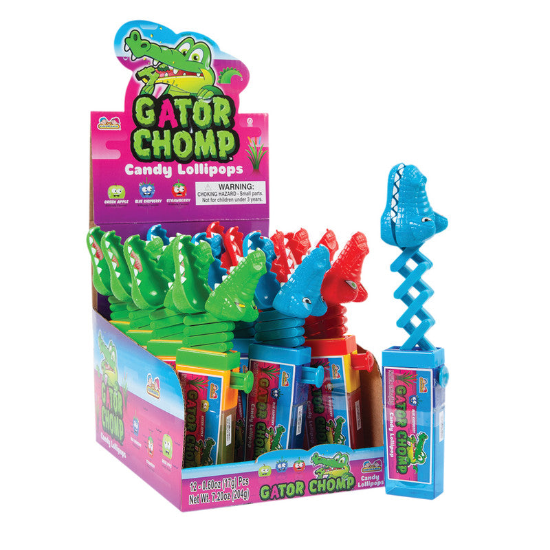 Wholesale Gator Chomp Candy Lollipops 0.6 Oz- Bulk