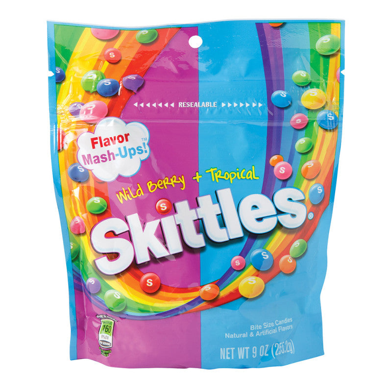 Wholesale Skittles Wild Berry And Tropical Mashups 9 Oz Pouch- Bulk